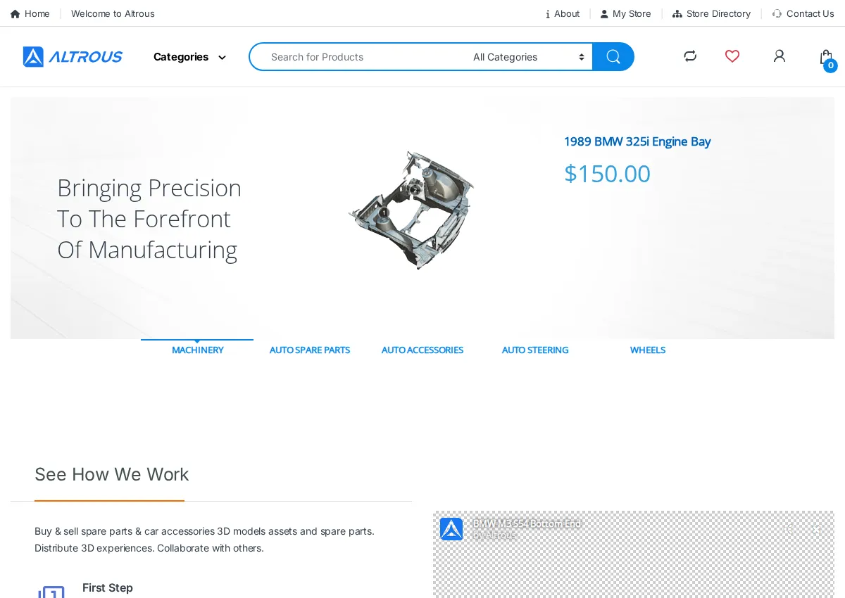 Store homepage