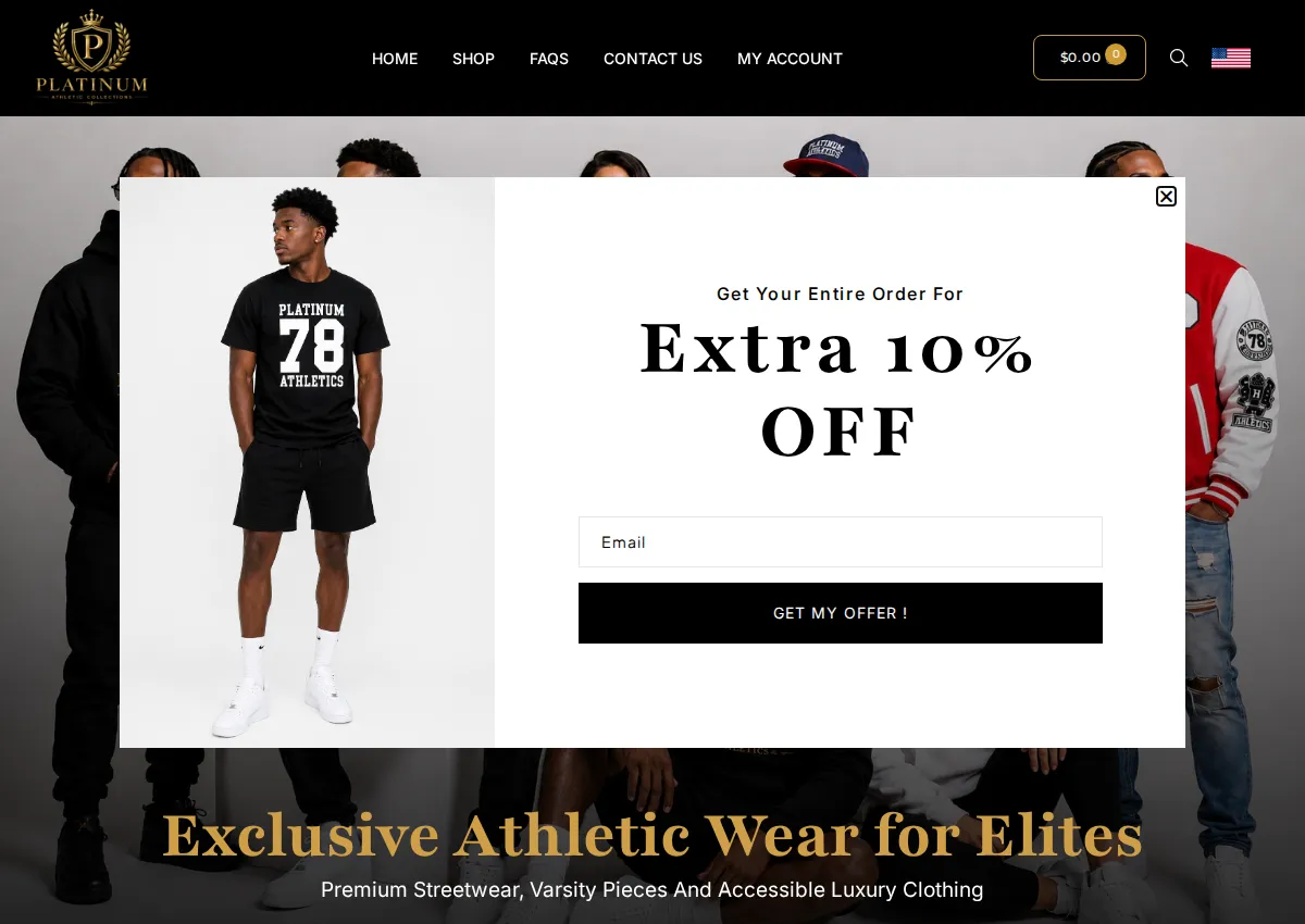 Store homepage