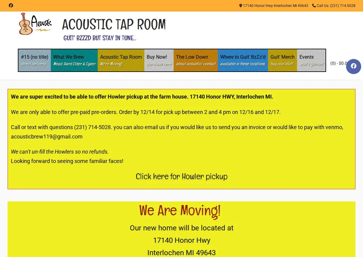 Store homepage