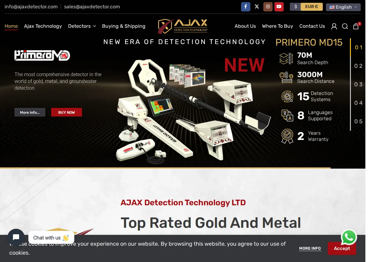Store homepage