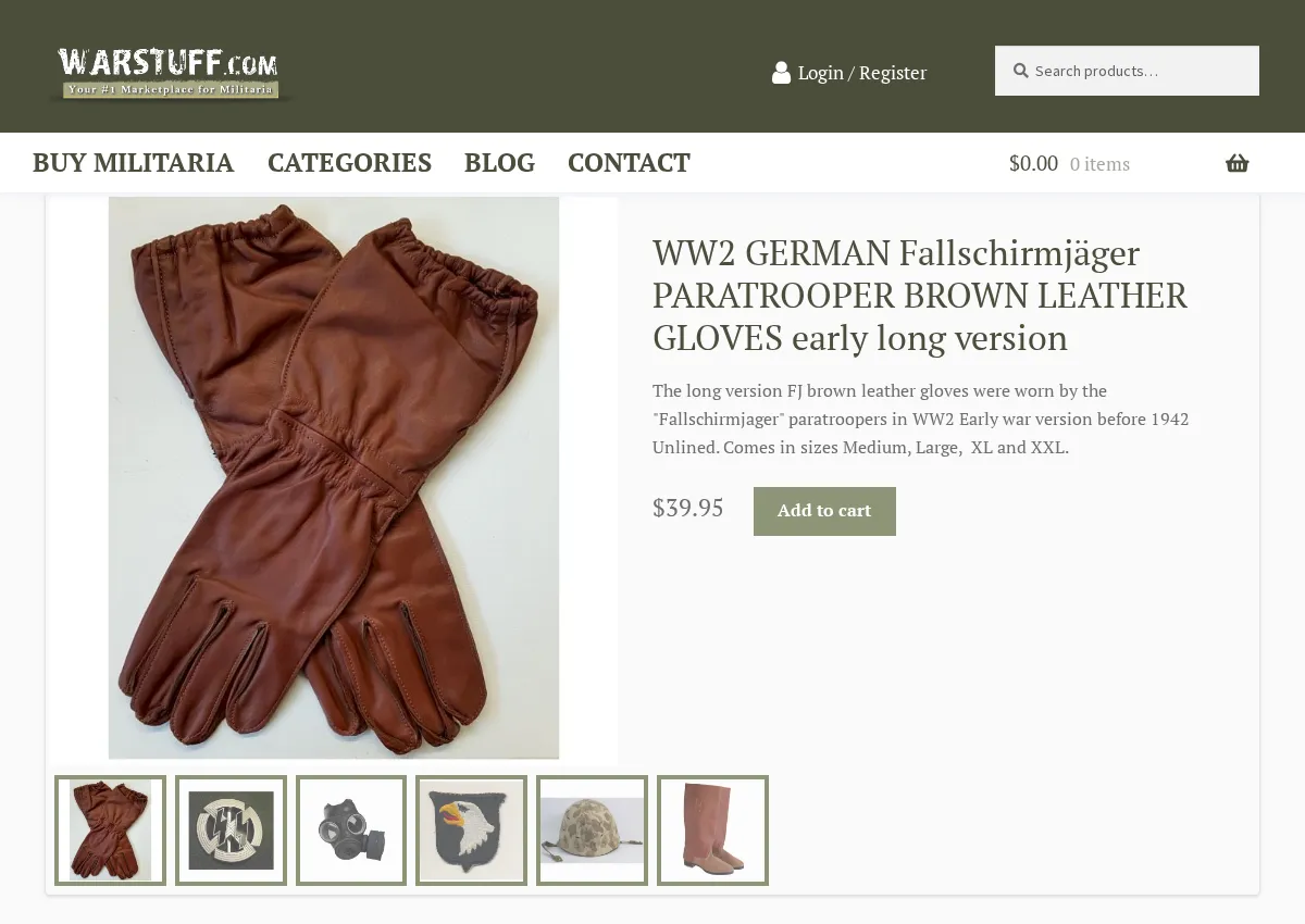 Store homepage