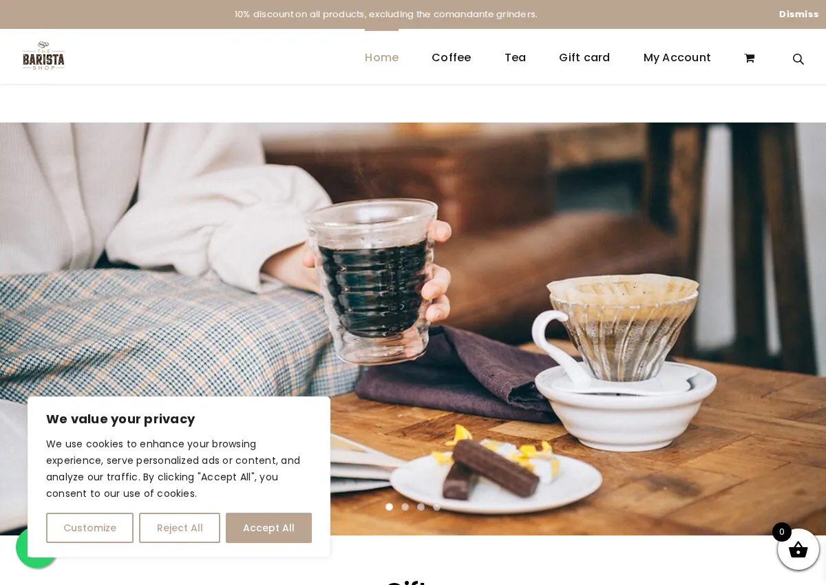 Store homepage