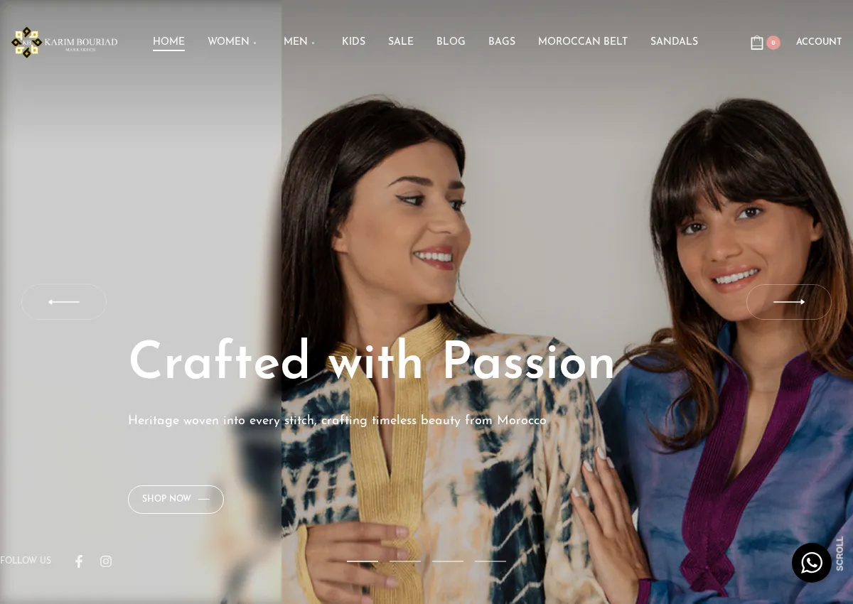 Store homepage