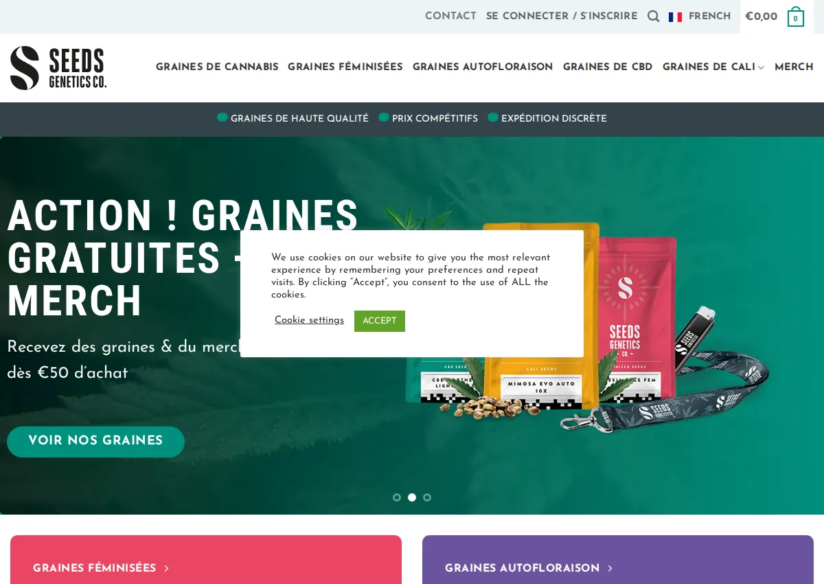 Store homepage