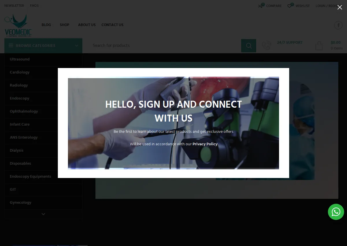 Store homepage