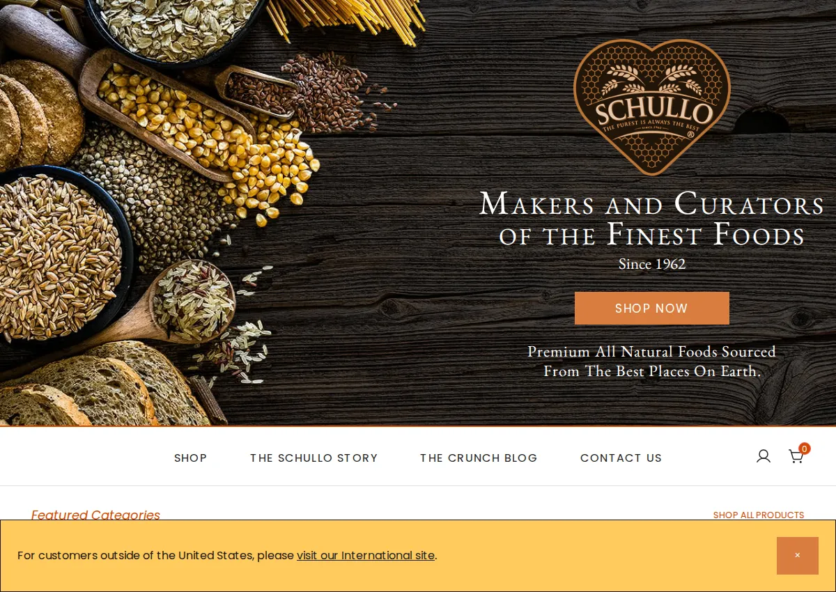 Store homepage
