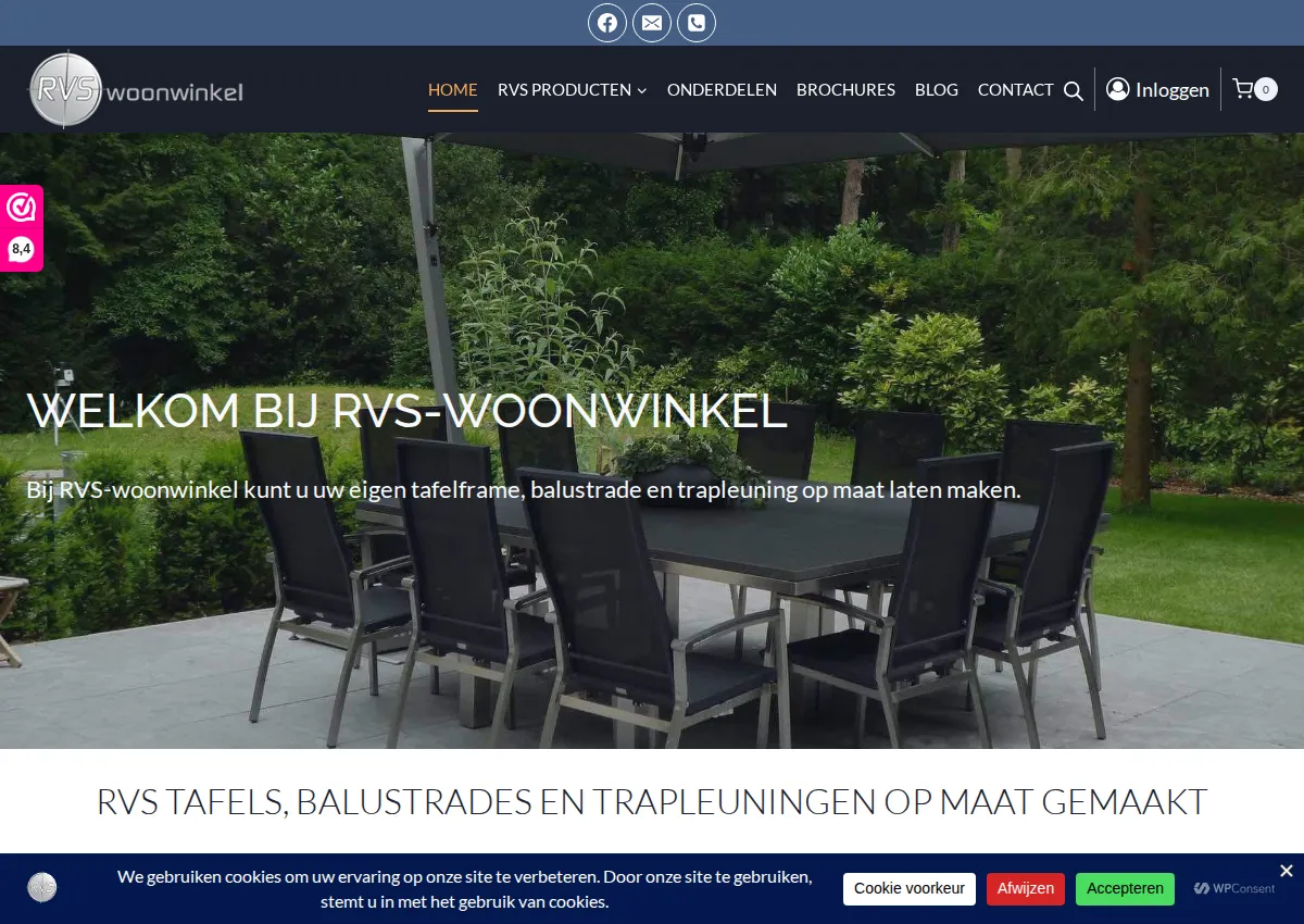 Store homepage