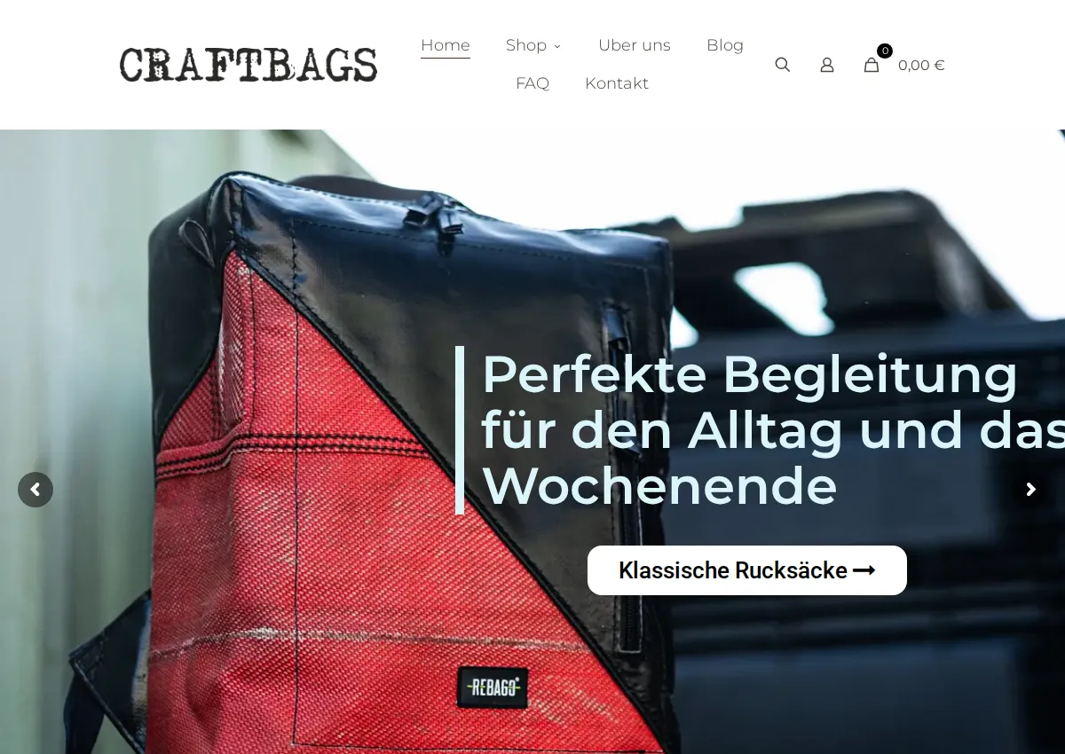 Store homepage