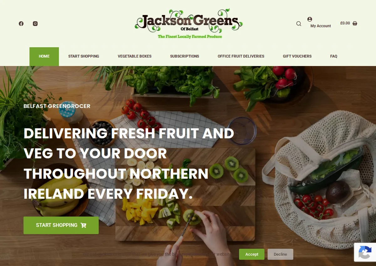 Store homepage