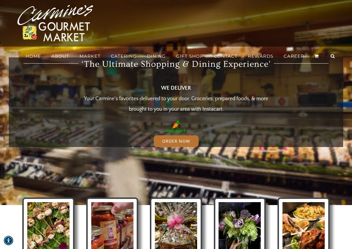 Store homepage