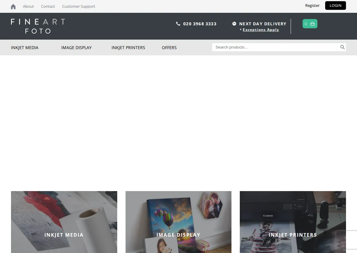 Store homepage