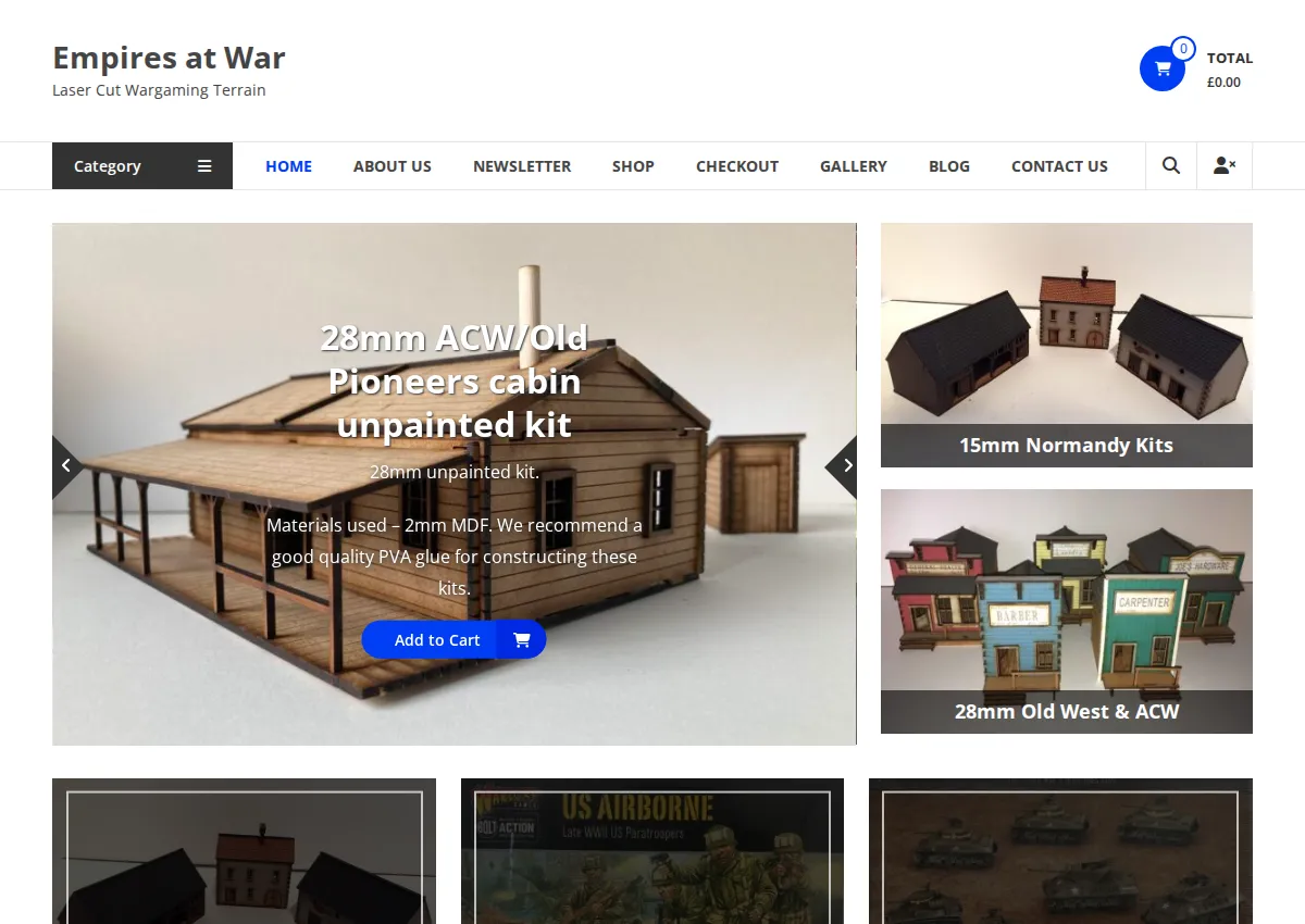 Store homepage