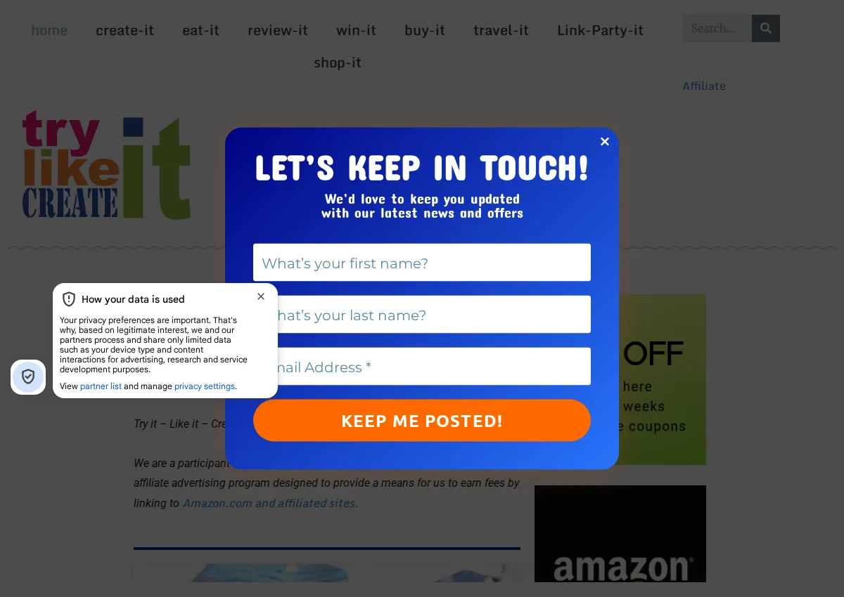Store homepage
