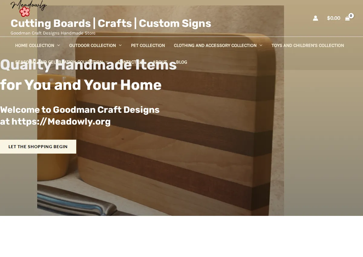Store homepage