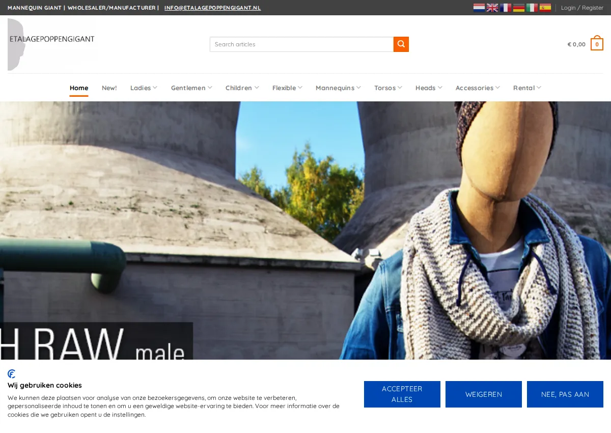 Store homepage