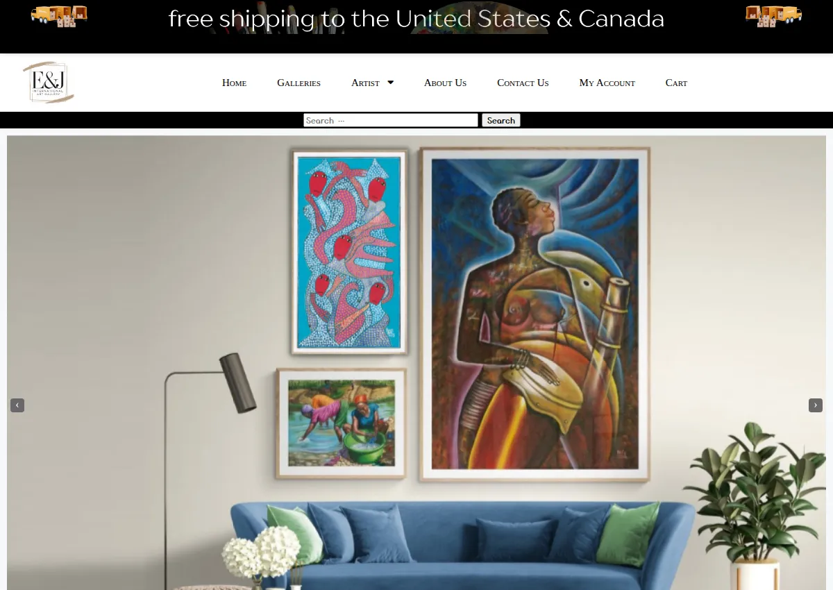 Store homepage