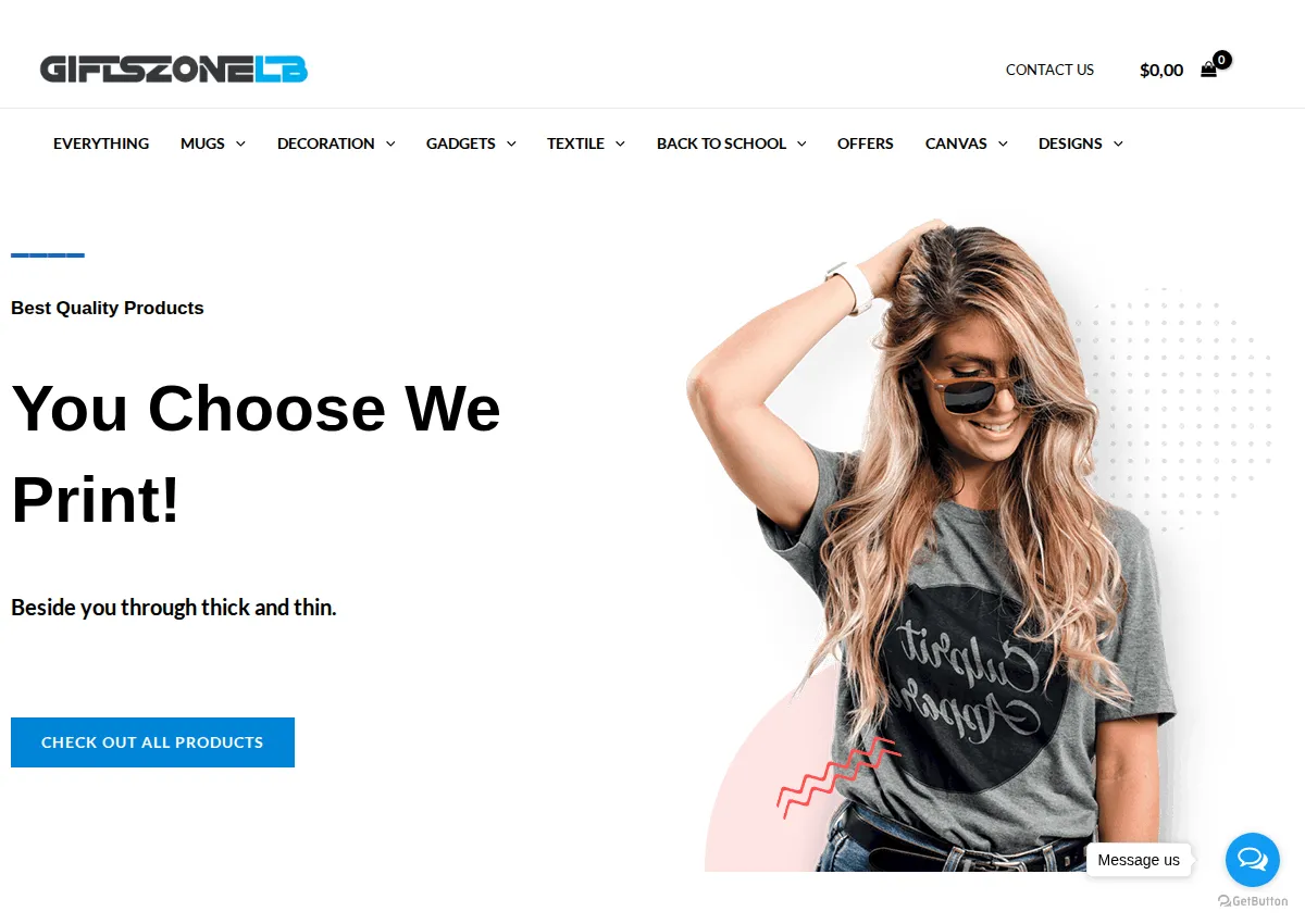 Store homepage