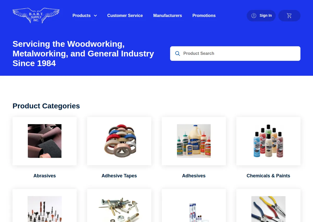 Store homepage
