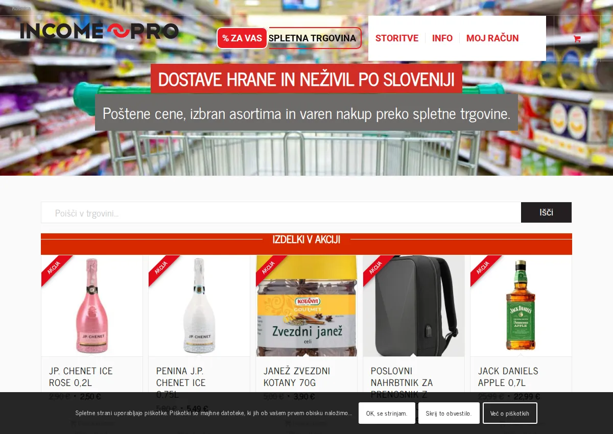 Store homepage