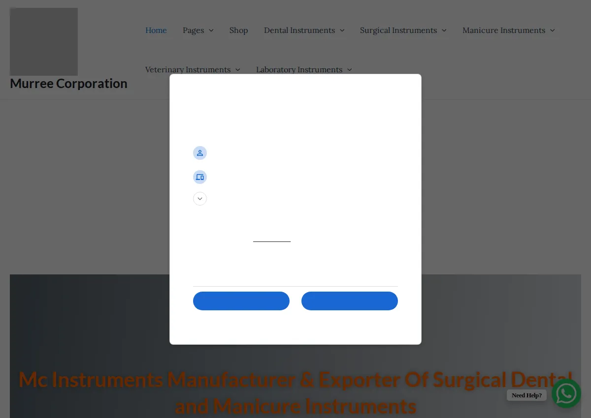 Store homepage