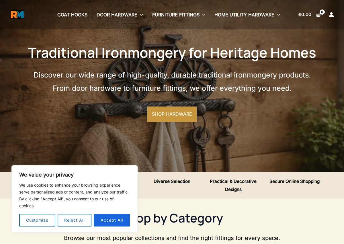 Store homepage