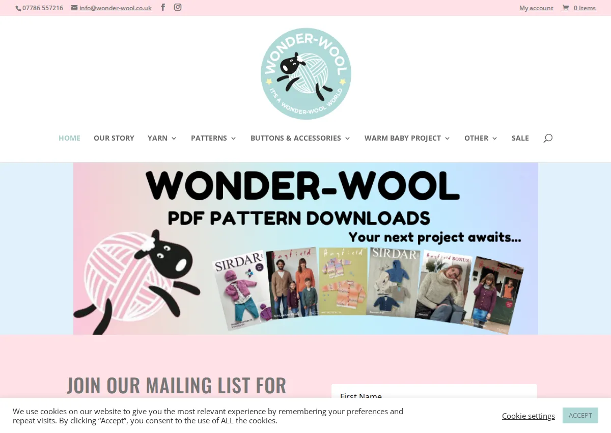 Store homepage