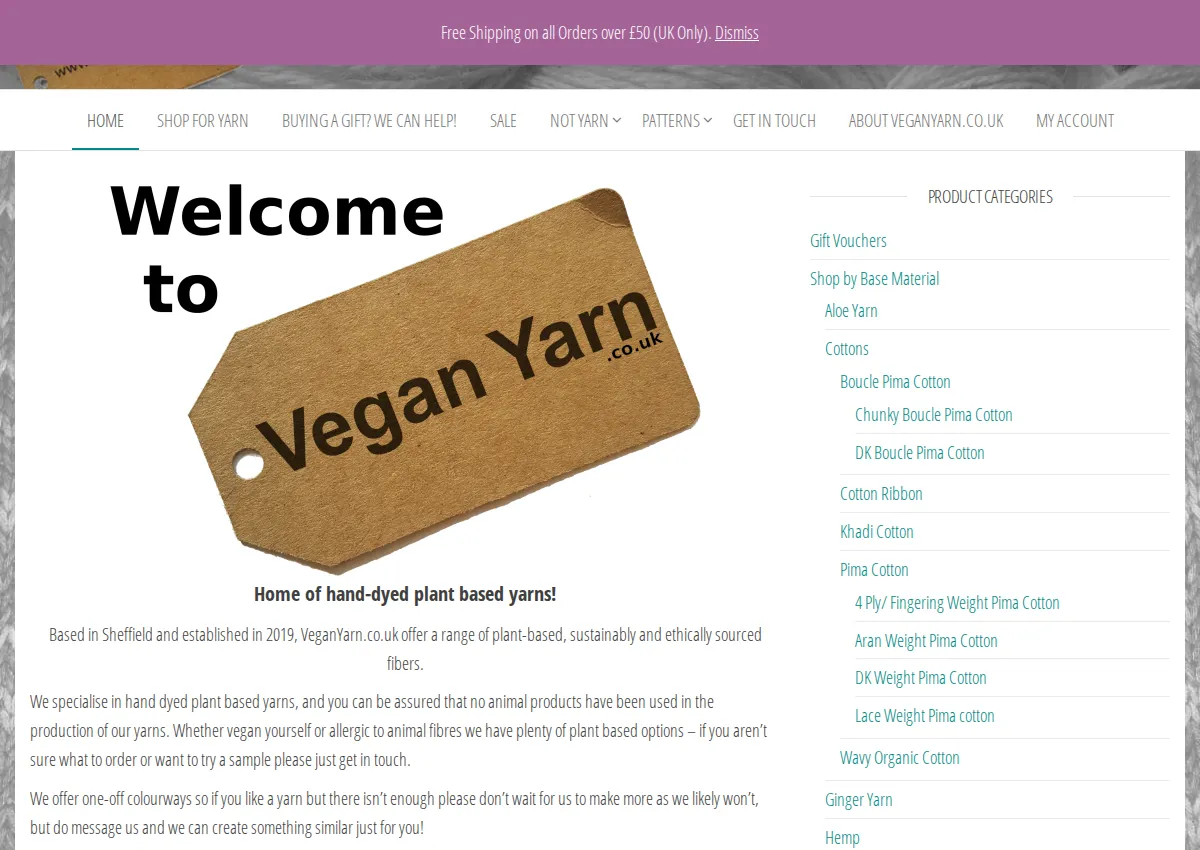 Store homepage