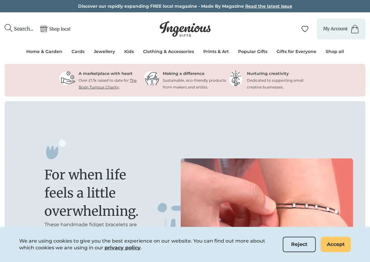 Store homepage