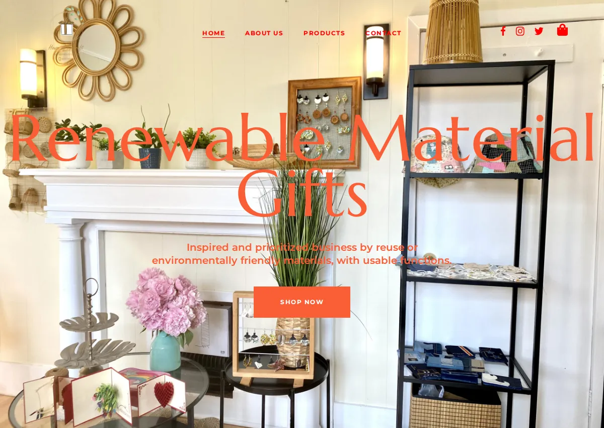 Store homepage