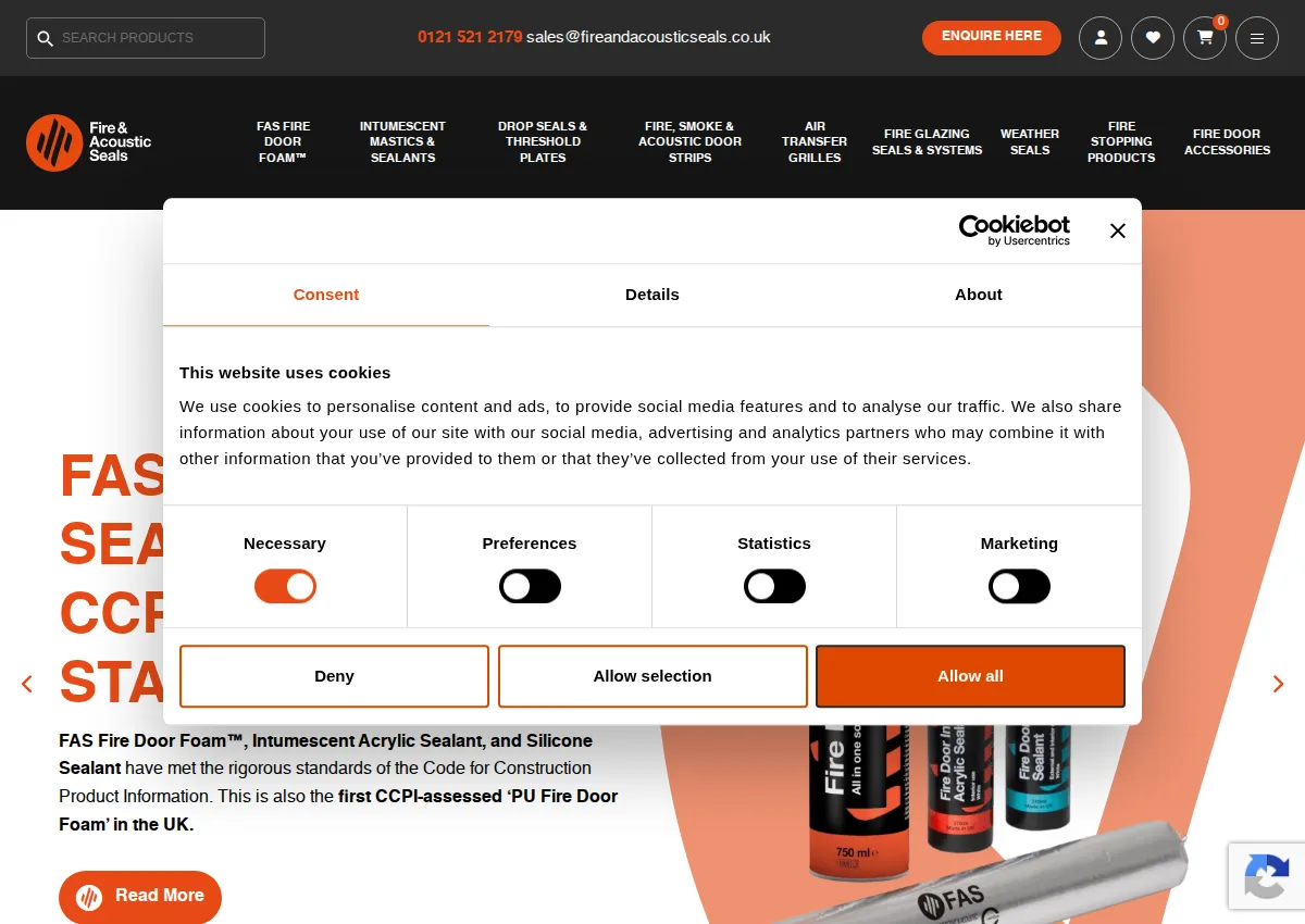 Store homepage