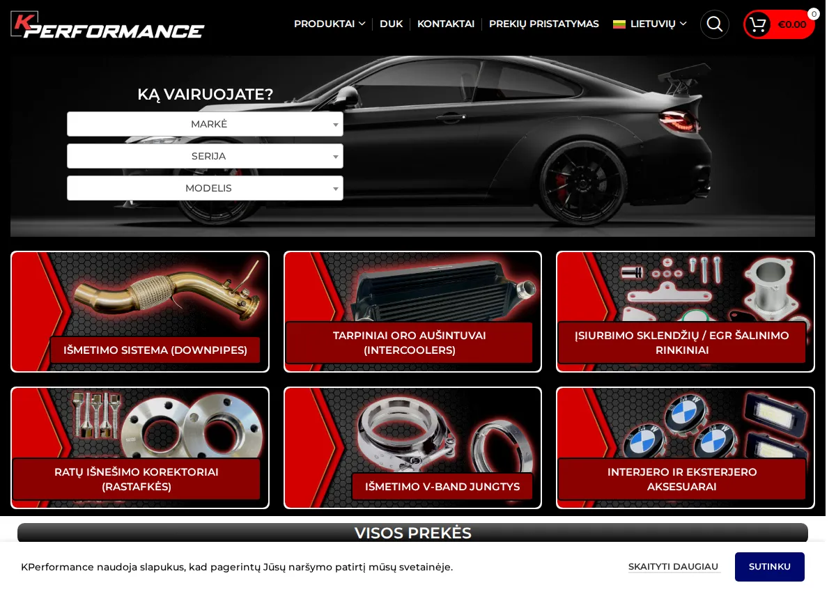 Store homepage