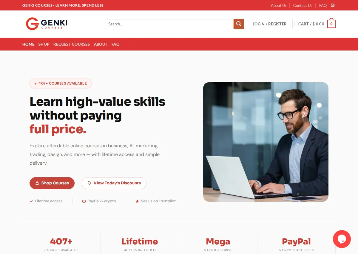 Store homepage