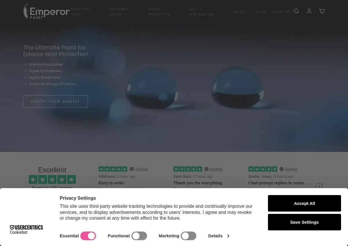 Store homepage