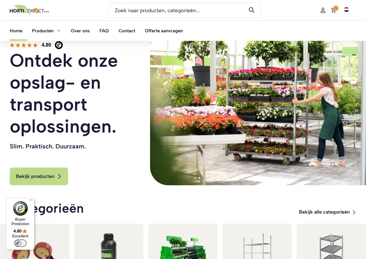 Store homepage