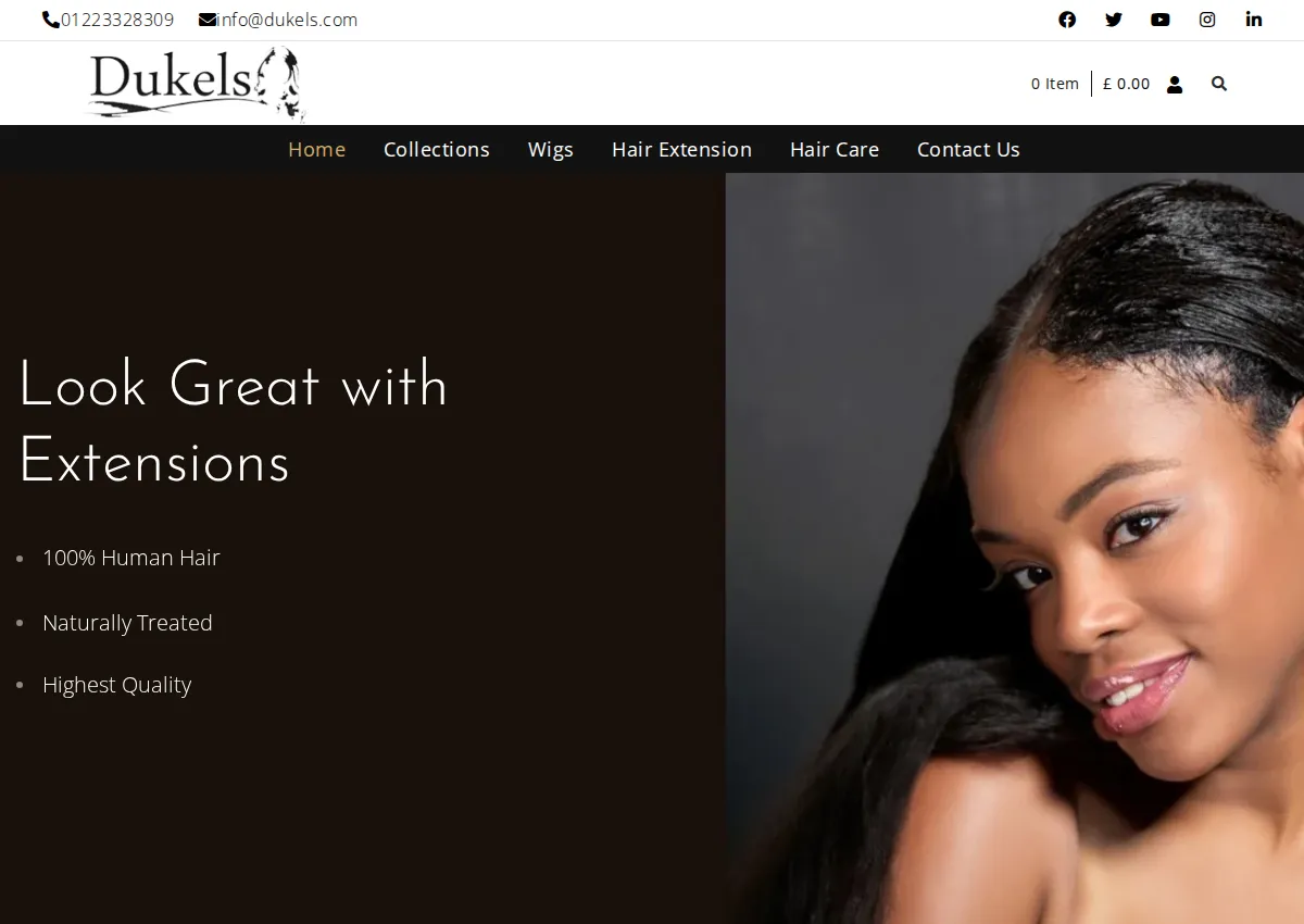 Store homepage