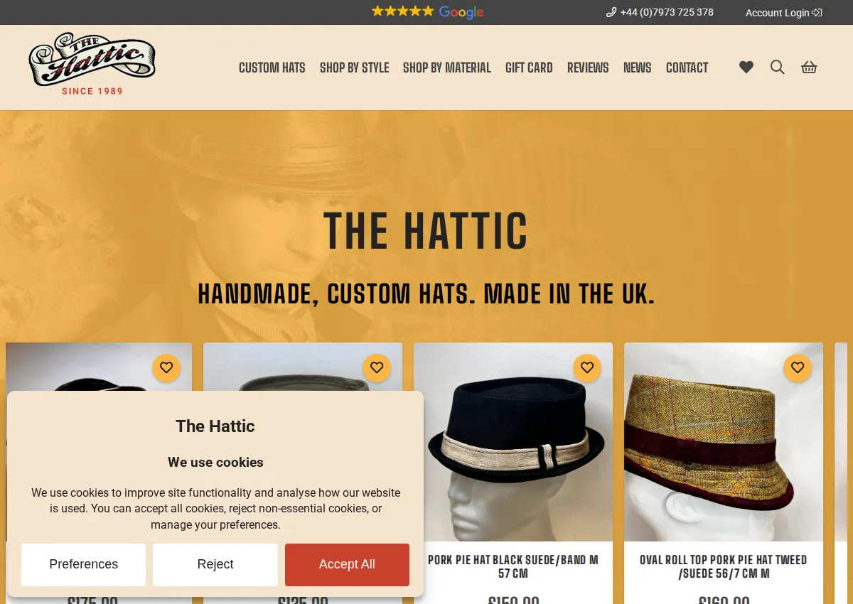 Store homepage