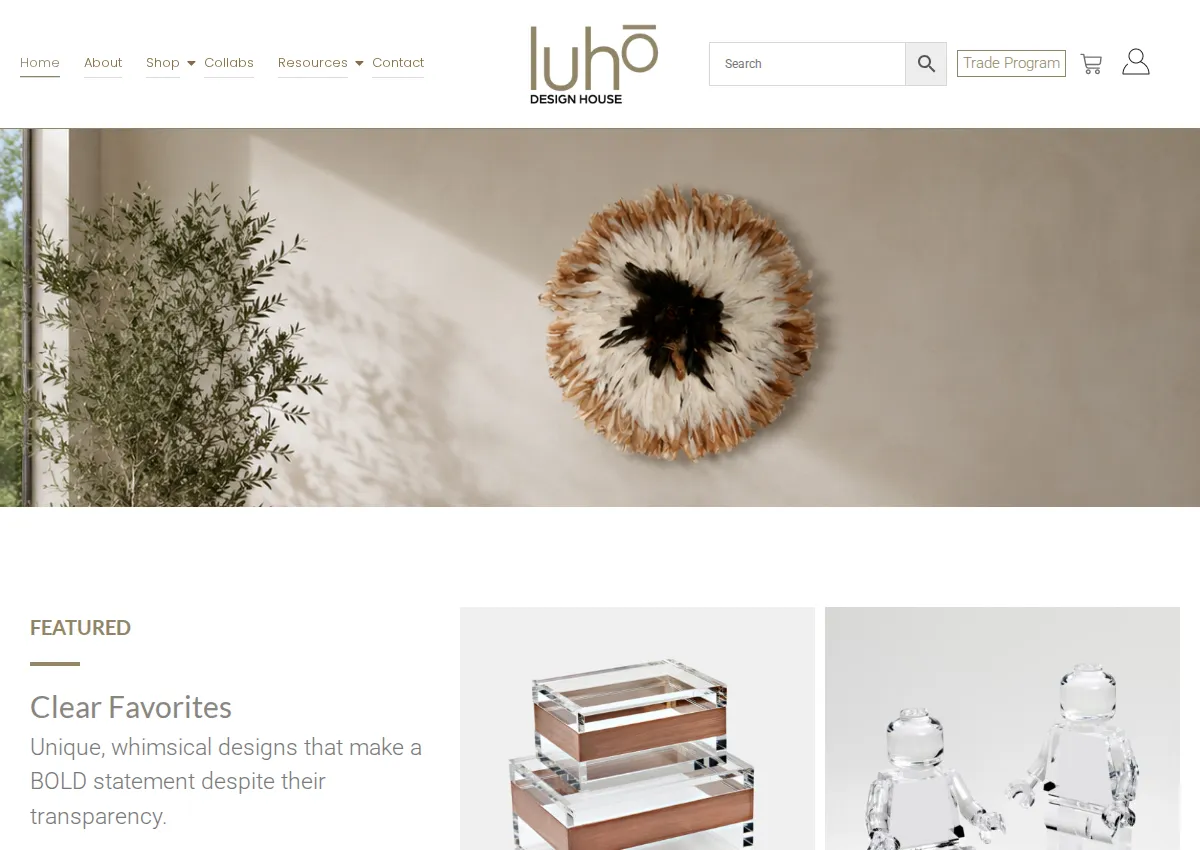 Store homepage