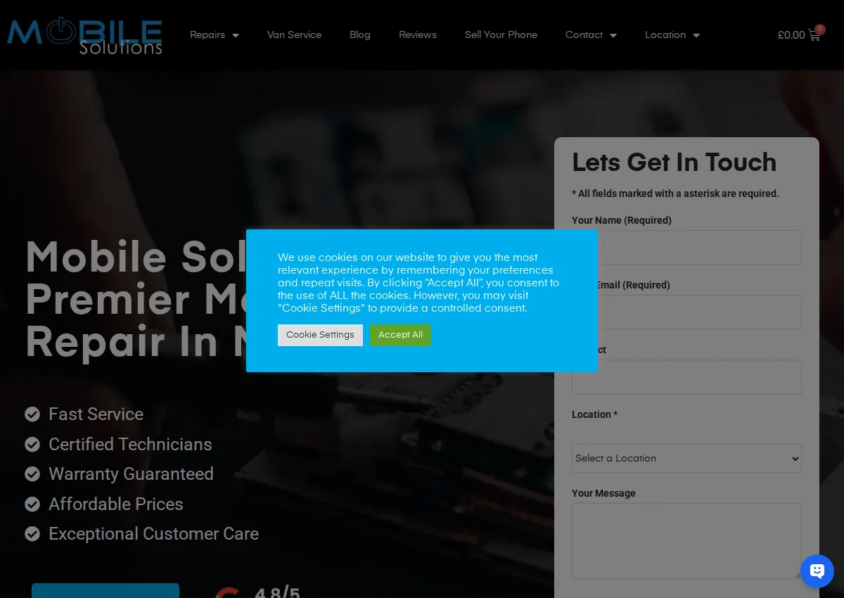 Store homepage