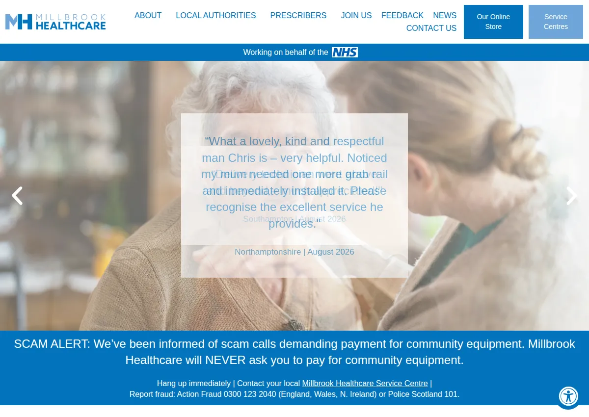 Store homepage