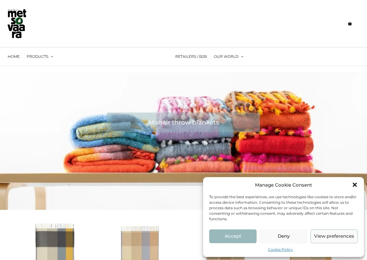 Store homepage