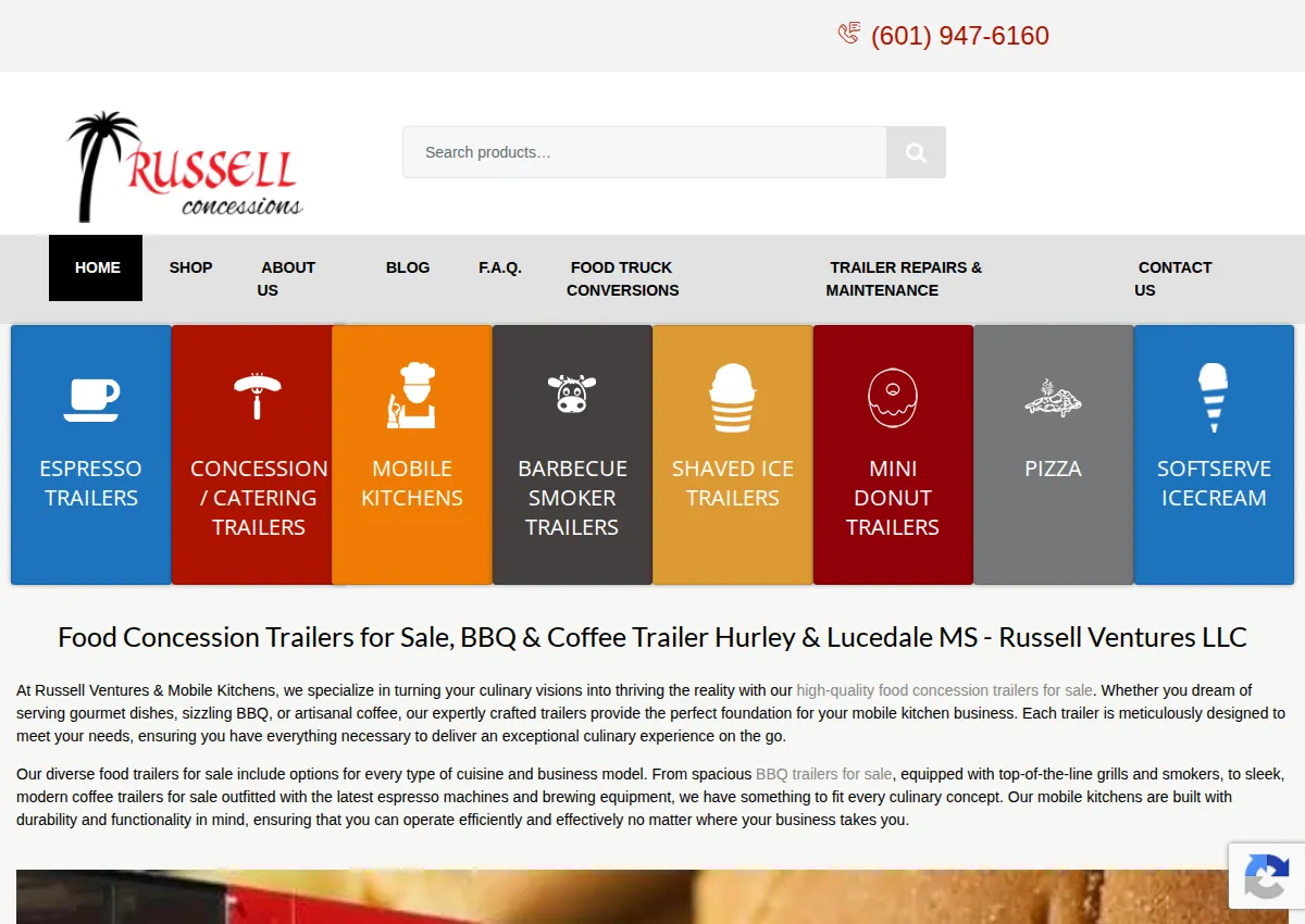 Store homepage