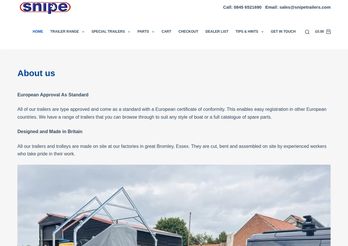 Store homepage