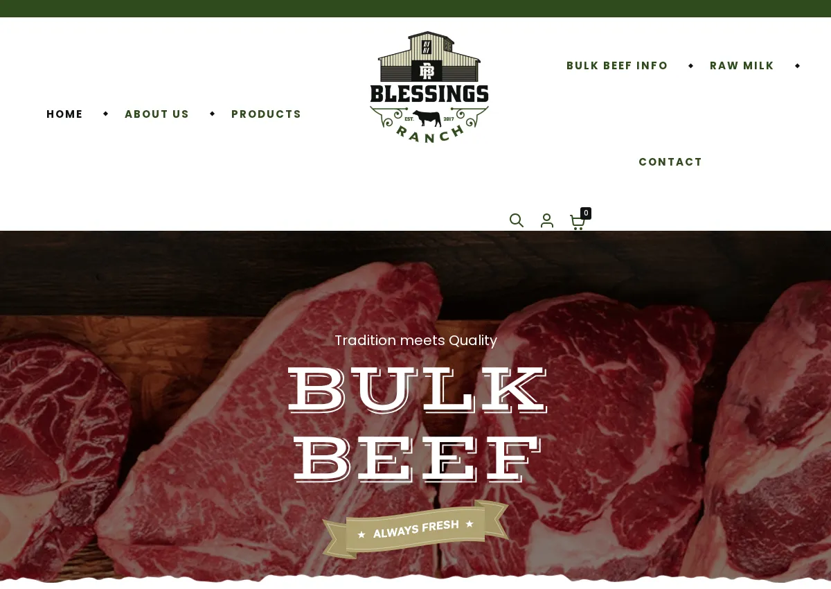 Store homepage