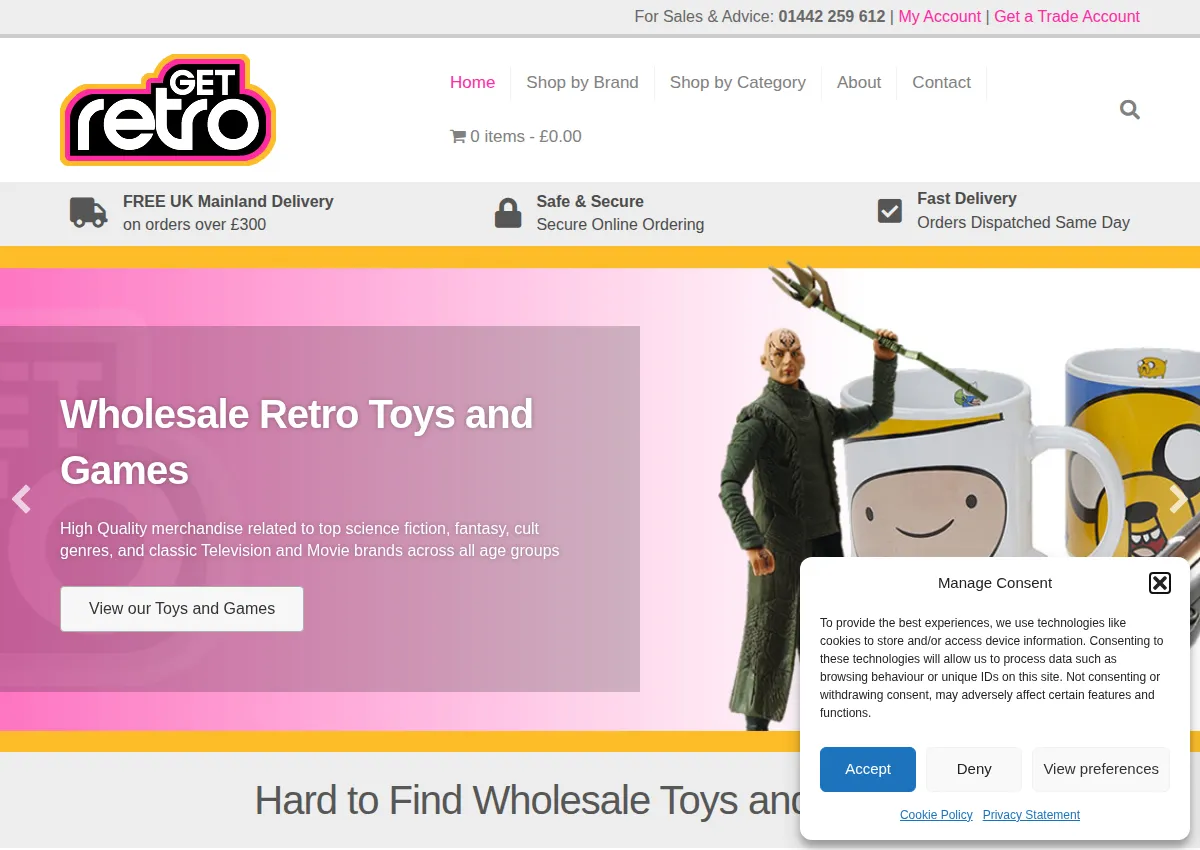Store homepage