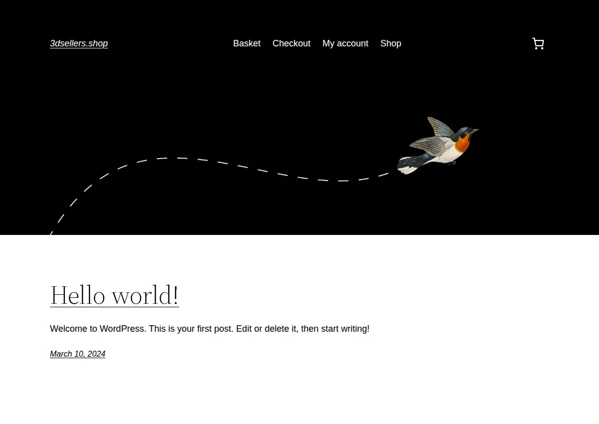 Store homepage