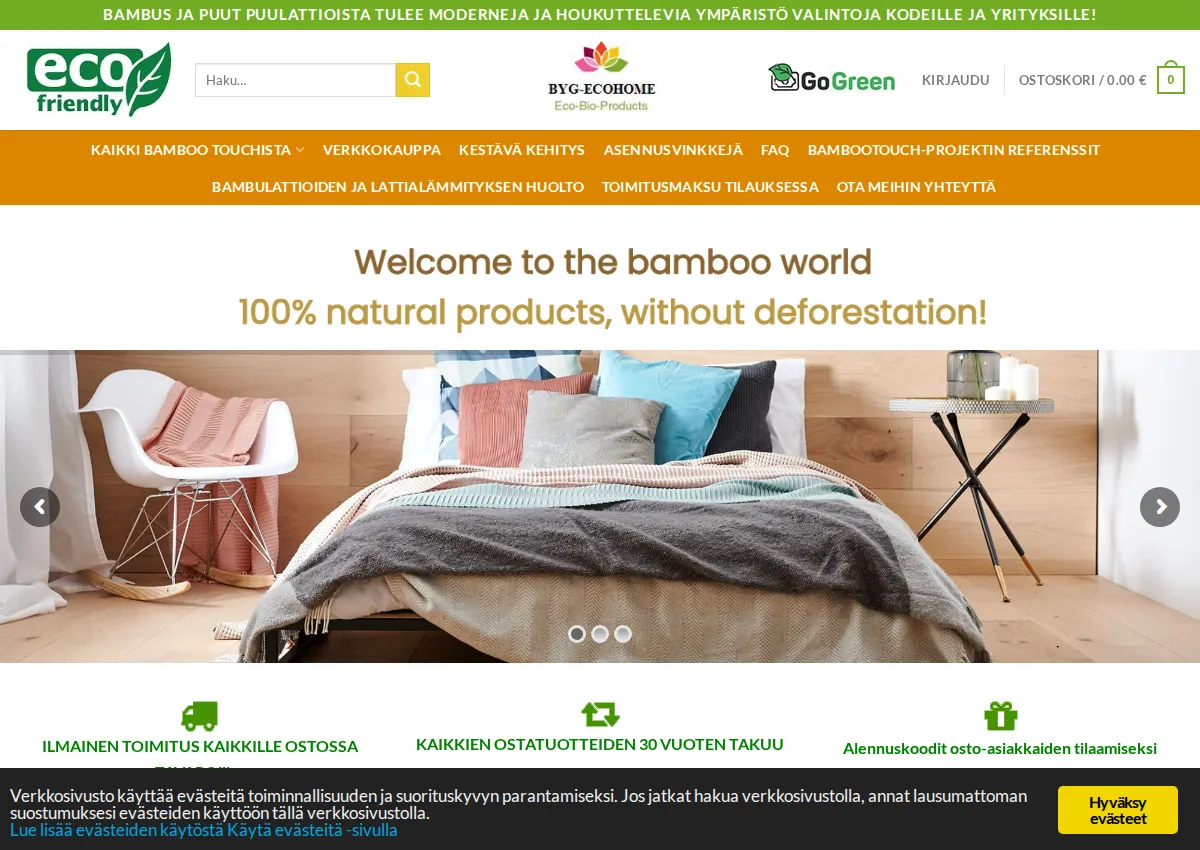Store homepage