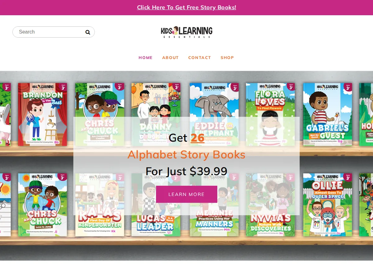 Store homepage