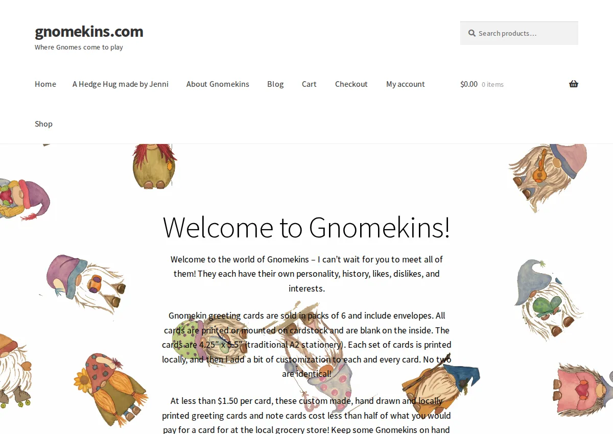 Store homepage