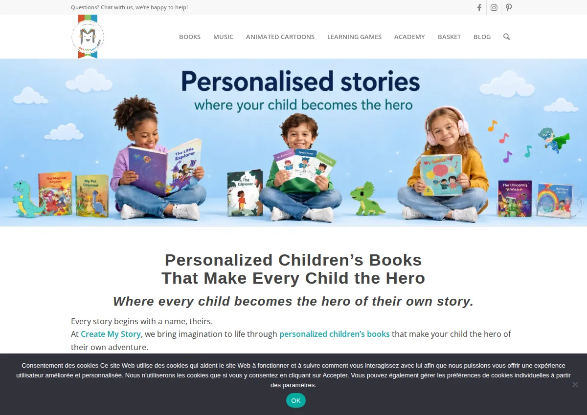 Store homepage