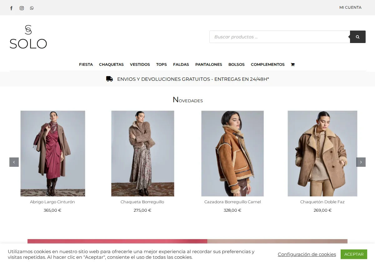 Store homepage